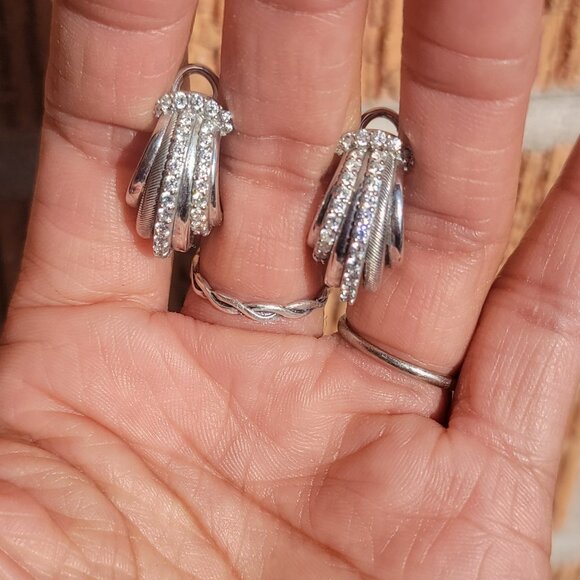 *RARE* Old Judith Ripka JR piece 925 sterling silver glamorous ribbed different - Picture 4 of 16